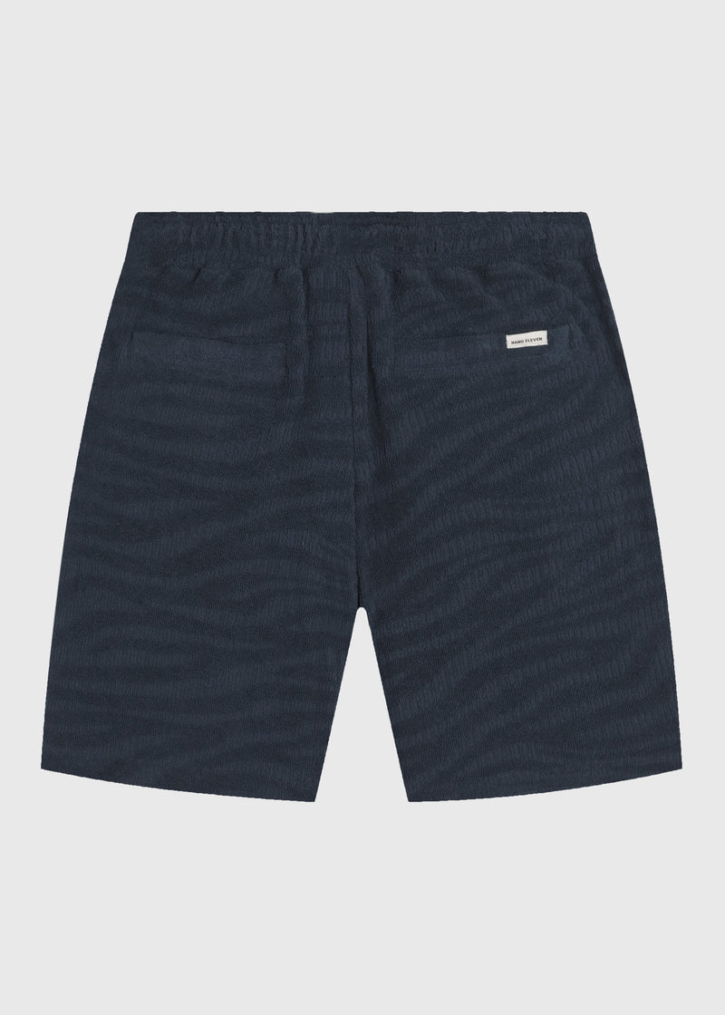 Terry Jacquard Shorts - Navy Blue
