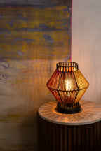 Surya Rope - Table Lamp - Polyester - Yellow/Red/Multicolor