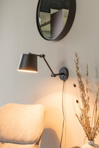 Hajo - Applique Murale - Fer - Noir