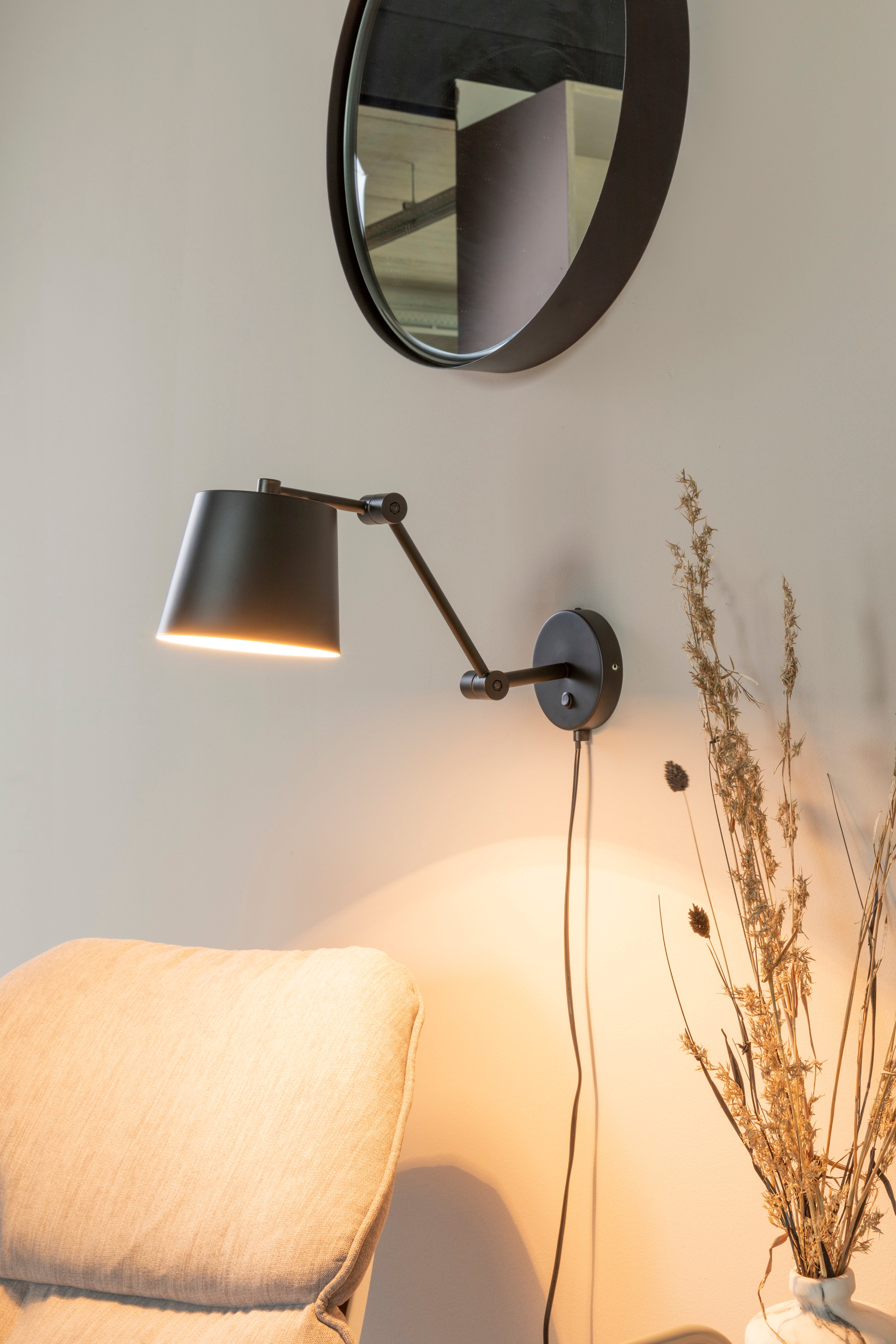 Hajo - Applique Murale - Fer - Noir