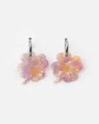Boucles D'Oreilles Trèfle - Rose Orangé