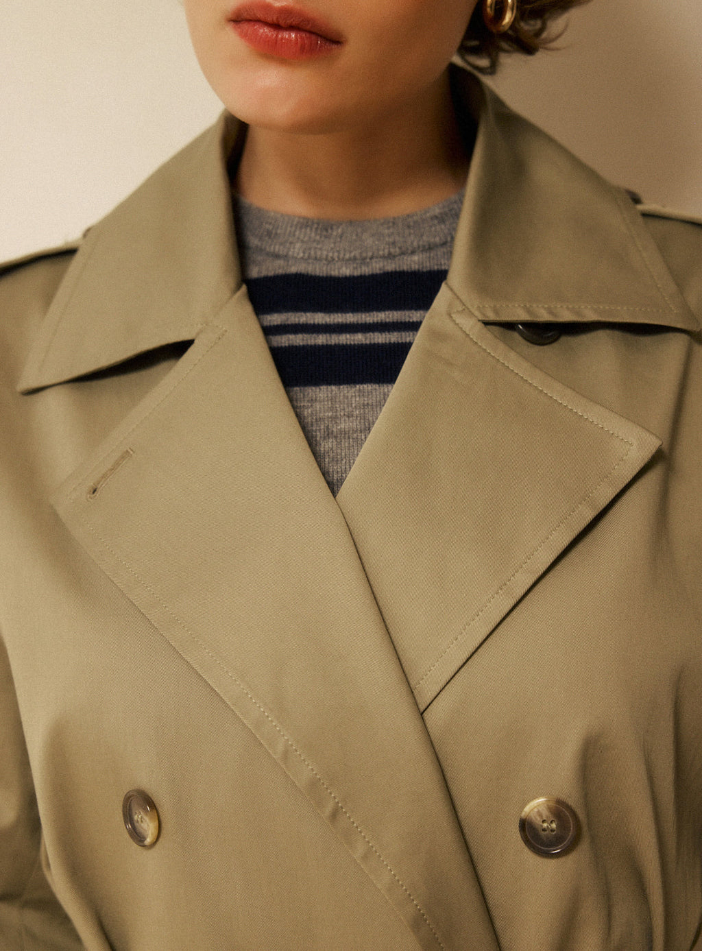 Ornella Trench Coat - Olive