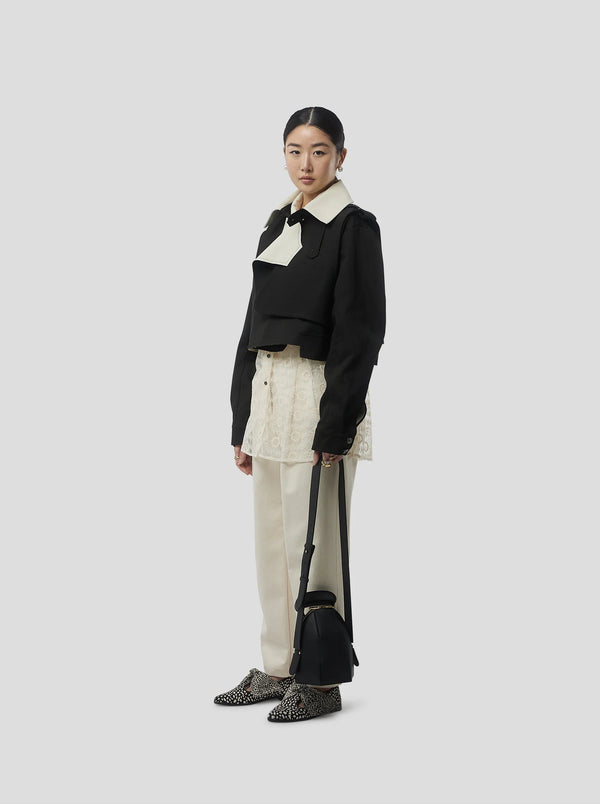 Trench Crop Trevor In Black Tela Trenk