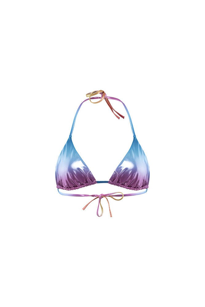 Maillot De Bain Triangle Attachante Sunset Kaki / Rose