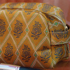 Trousse De Toilette Velours Hindi Doré