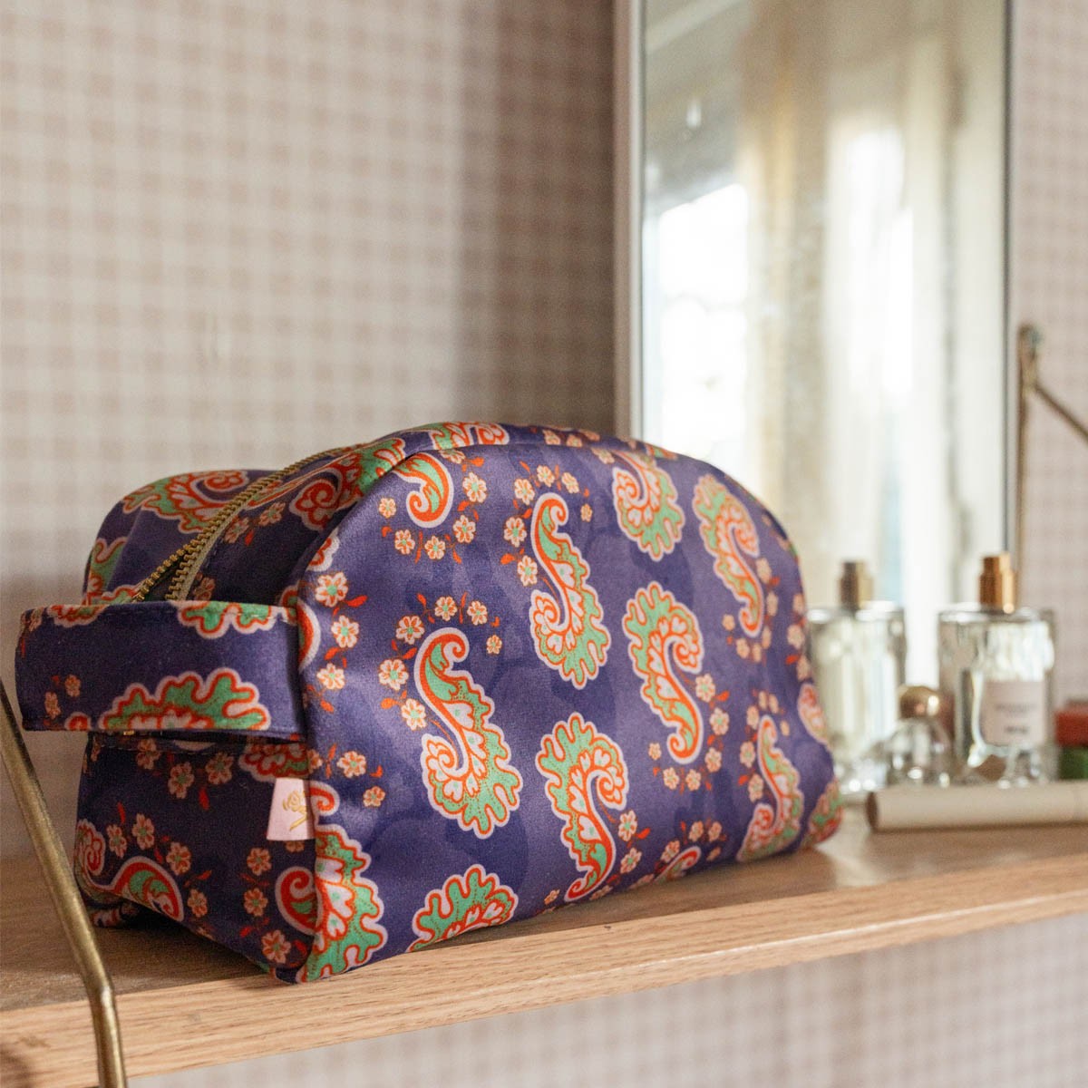 Trousse De Toilette Velours Janice Violette