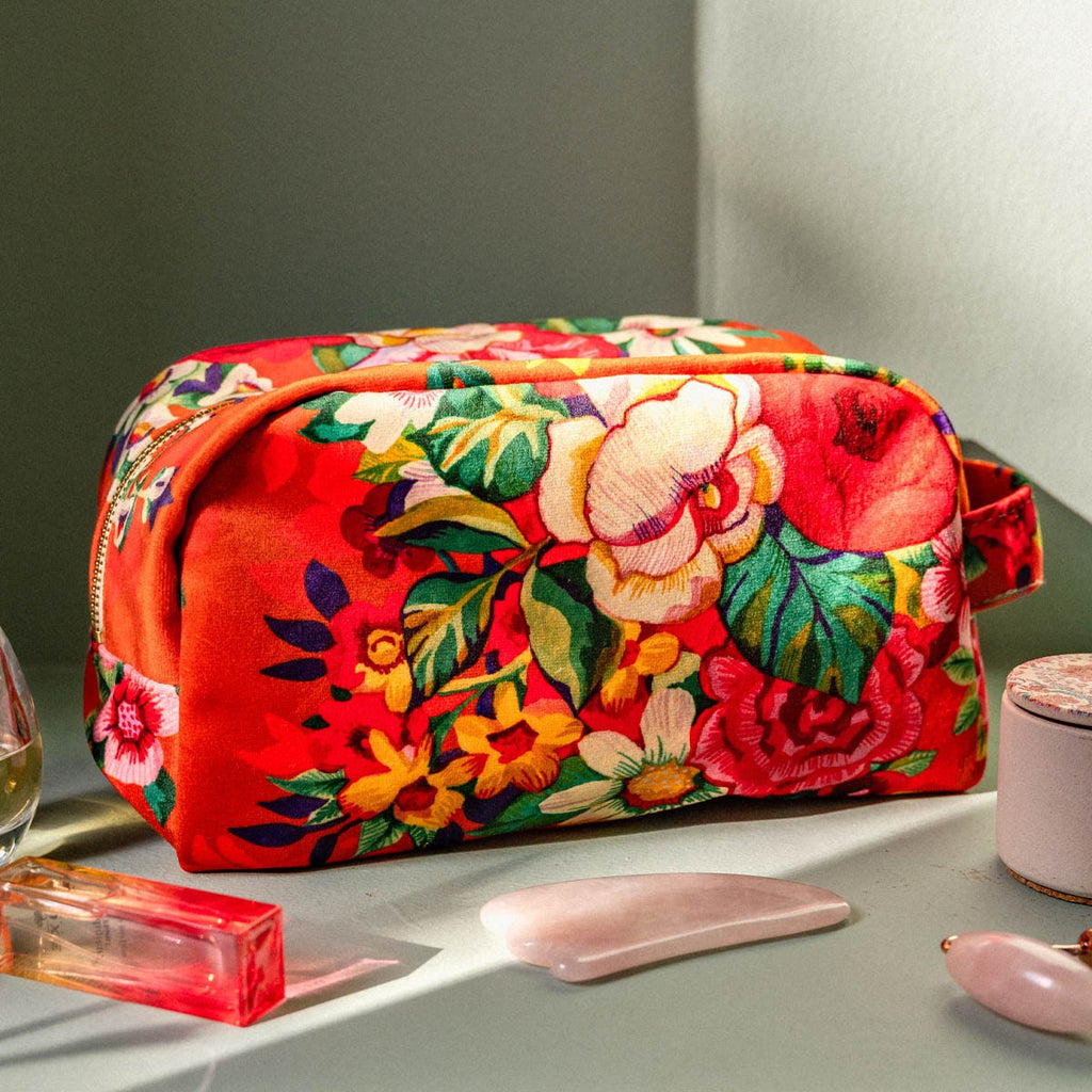 Trousse De Toilette Velours Mia Orange