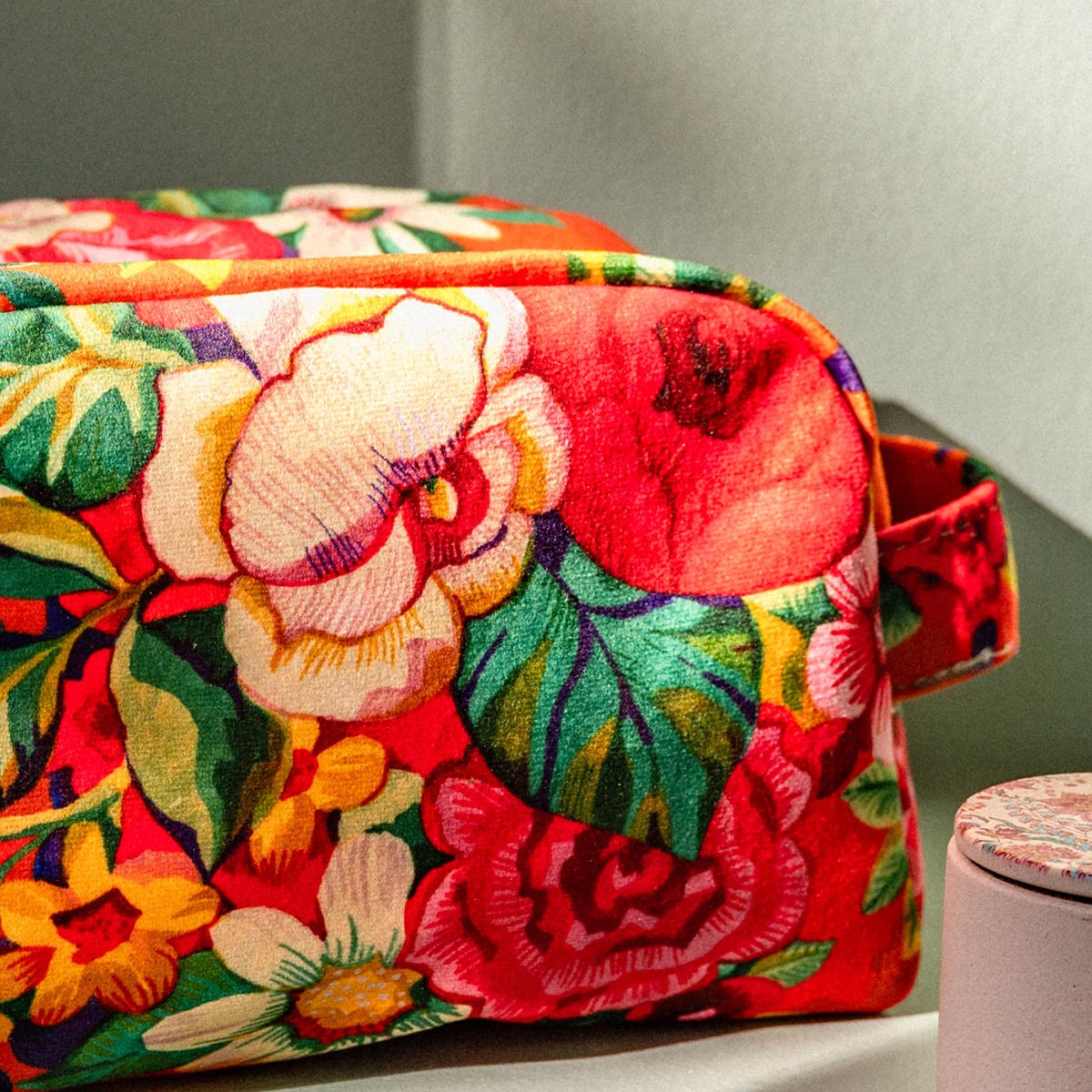 Trousse De Toilette Velours Mia Orange