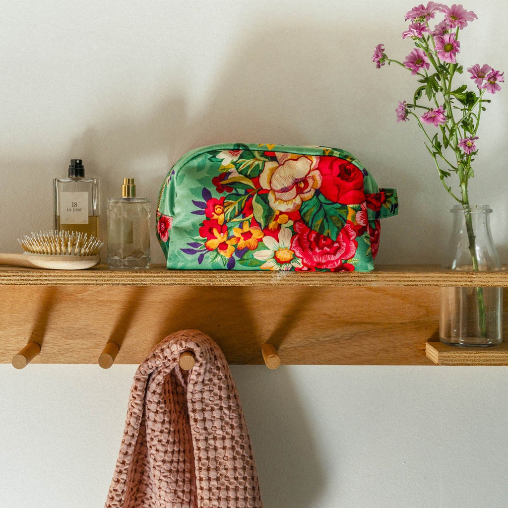 Trousse De Toilette Velours Mia Vert