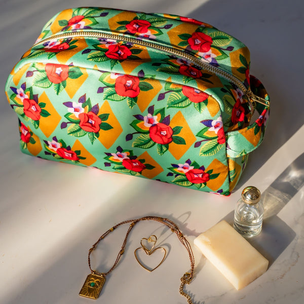 Suzie - Trousse De Toilette - Velours - Vert