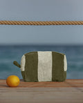Neceser Rayas Riviera - Verde Oliva / Crema