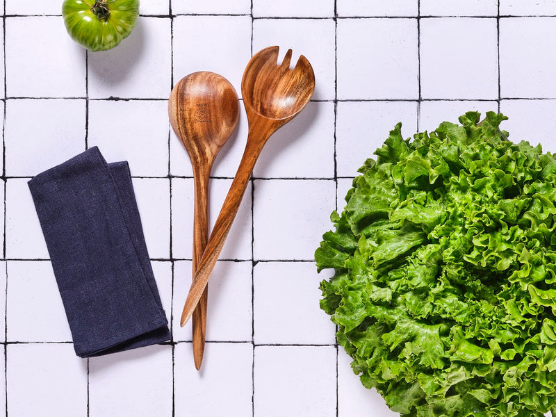 Couverts À Salade En Bois D'Acacia Rolf
