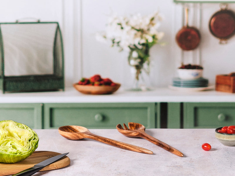 Couverts À Salade En Bois D'Acacia Rolf