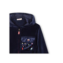 Cardigan Velours - Blue Indigo - Enfant Fille