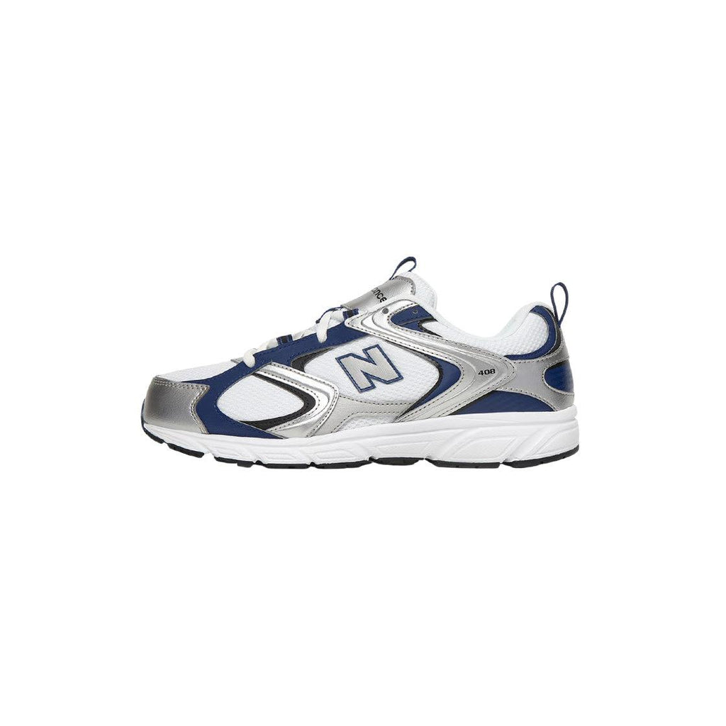 New Balance U408 Hombres Zapatillas - Blanco, Plata, Azul Marino