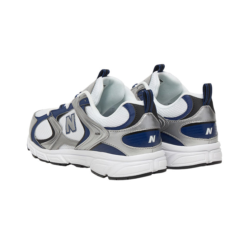 New Balance U408 Hombres Zapatillas - Blanco, Plata, Azul Marino