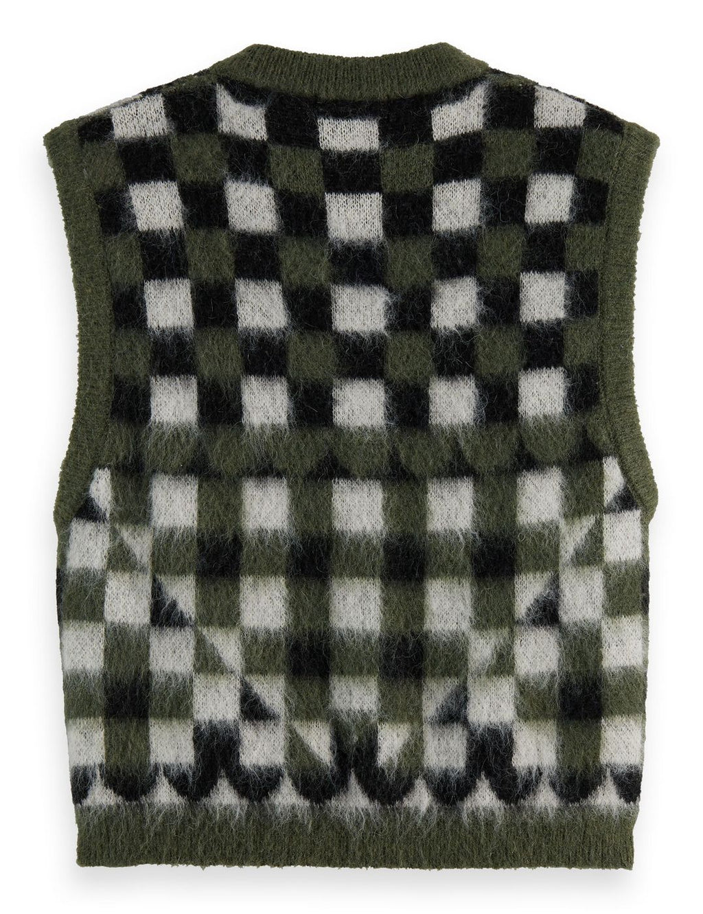 Fluffy Jacquard Spencer - Thyme