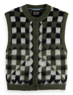 Fluffy Jacquard Spencer - Thyme