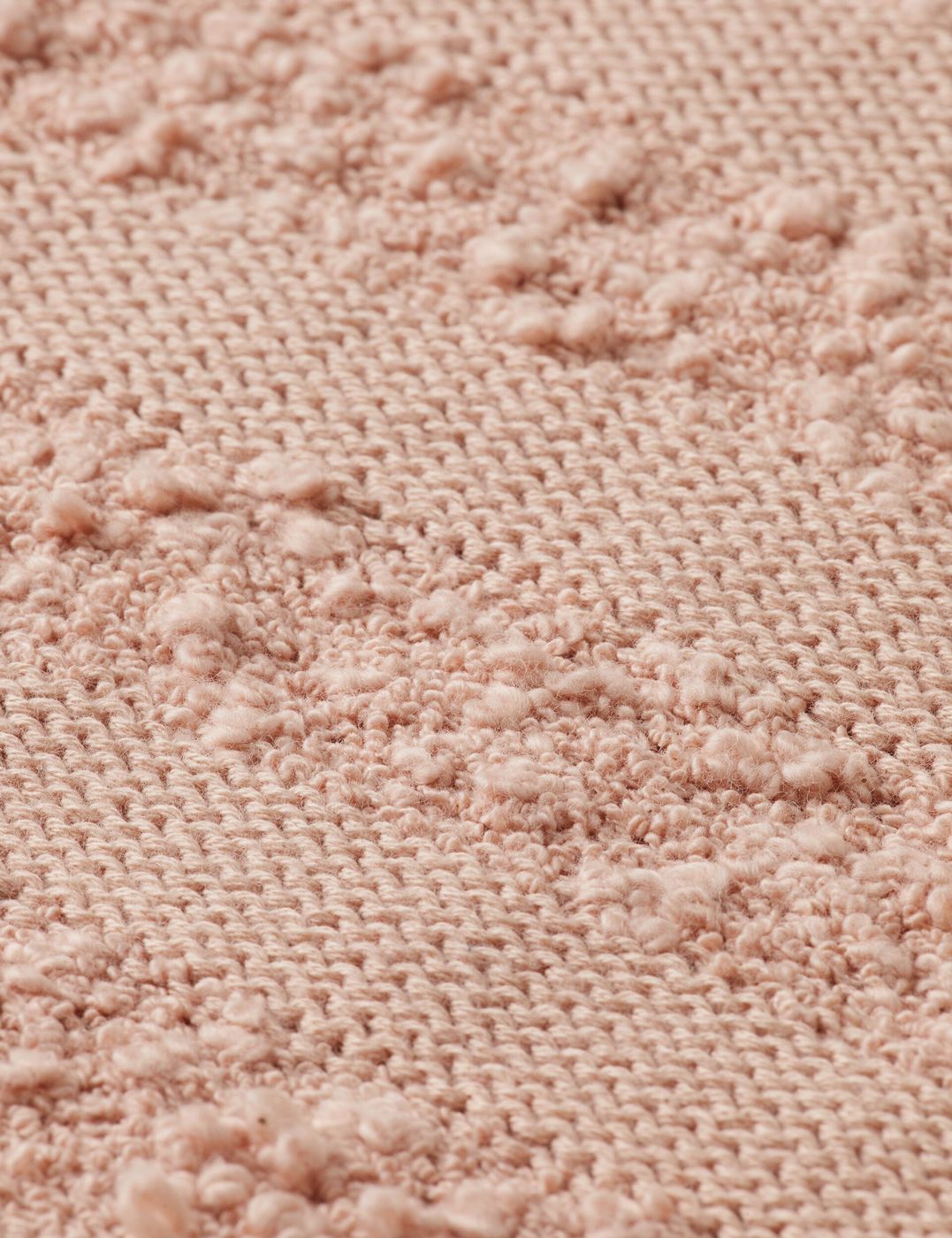 Cardigan Boucle Stripe Crew Neck - Rose Dust