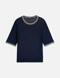 Pull Stripe Trim Short Sleeve - Carbon