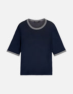 Pull Stripe Trim Short Sleeve - Carbon