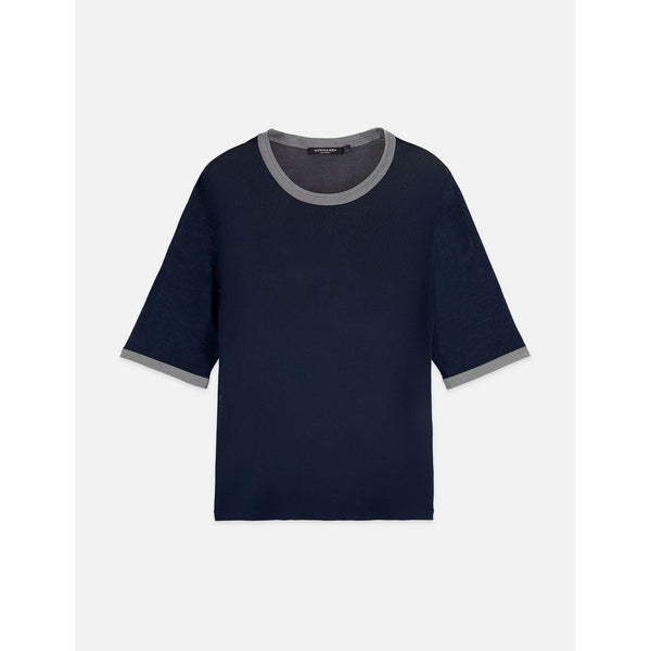 Pull Stripe Trim Short Sleeve - Carbon
