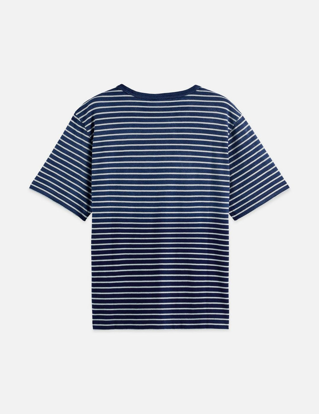 T-shirt Indigo Washed Loose Fit - Sand Stripe