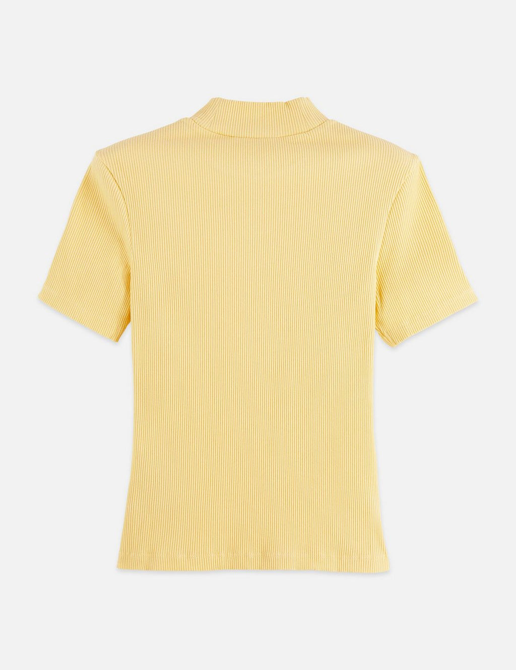 Mock Neck Rib T-Shirt - Parsnip