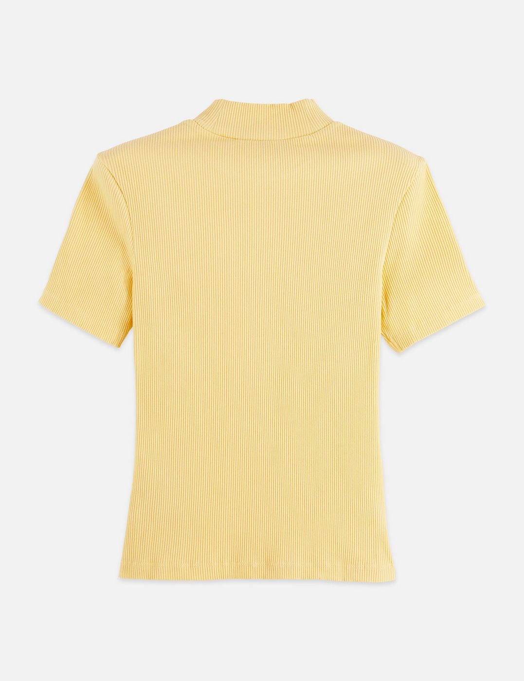 Mock Neck Rib T-Shirt - Parsnip