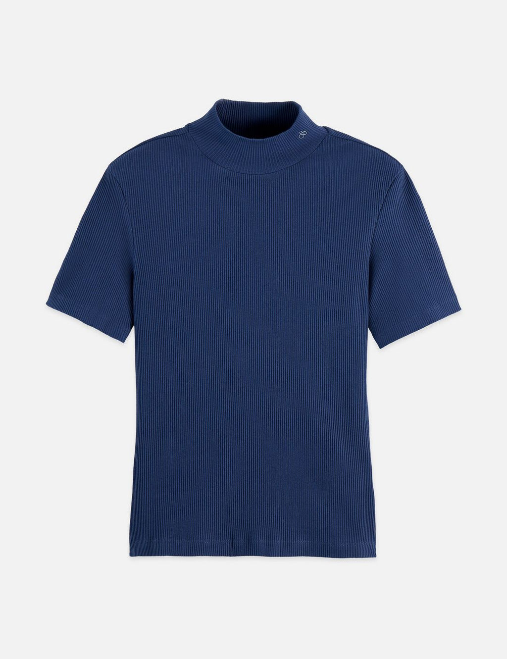 T-shirt Mock Neck Rib - Oceana
