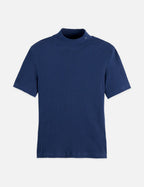 T-shirt Mock Neck Rib - Oceana