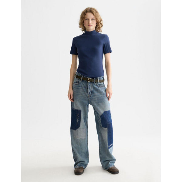 T-Shirt Mock Neck Rib - Oceana