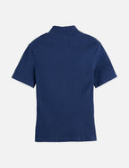 T-shirt Mock Neck Rib - Oceana