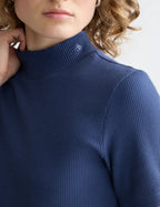 T-shirt Mock Neck Rib - Oceana