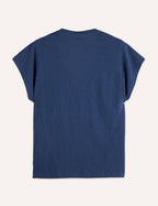 T-shirt V-Neck With Ampersand Embroidery - Oceana