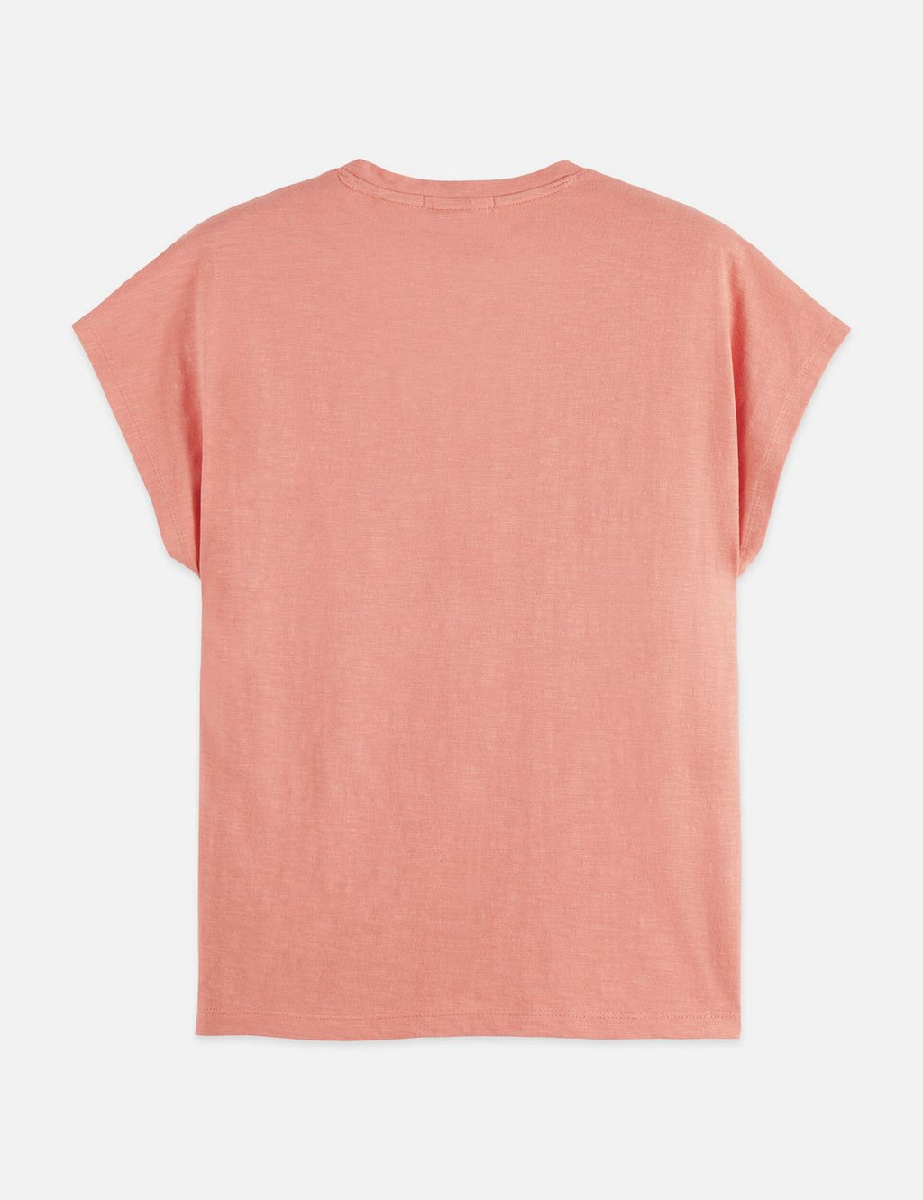 T-shirt V-Neck With Ampersand Embroidery - Canyon Clay