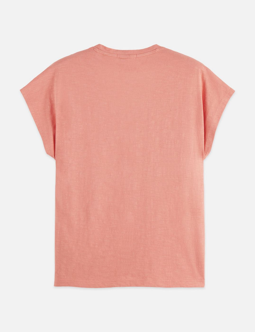 T-shirt V-Neck With Ampersand Embroidery - Canyon Clay