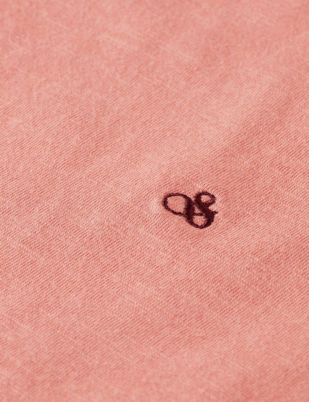 T-shirt V-Neck With Ampersand Embroidery - Canyon Clay