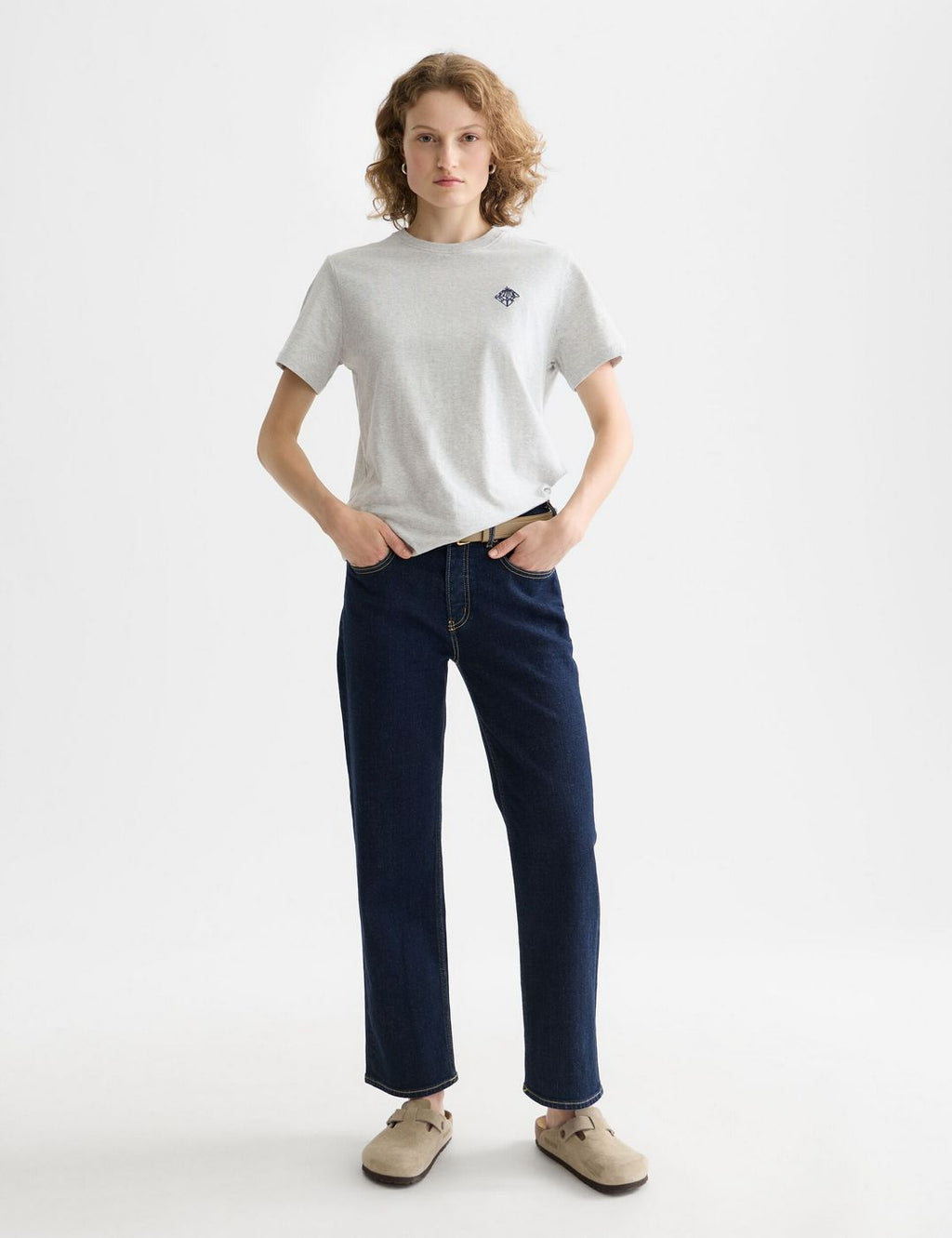 T-shirt Regular Fit With Chest Artwork - Grey Melange