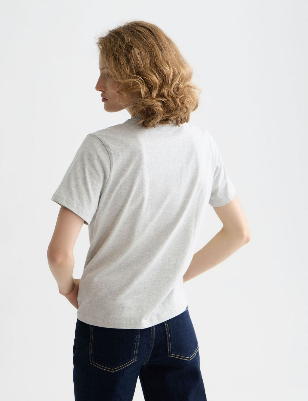 T-shirt Regular Fit With Chest Artwork - Grey Melange