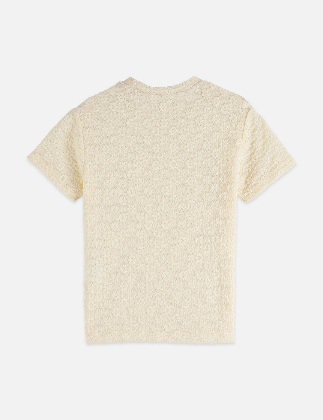T-shirt Open Structure Slim Fit - Eggnog