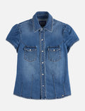 Chemise Cap Sleeve Fitted Denim — Texas Sun - Texas Sun