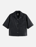Chemise Faux Leather A-Line Sleeve - Meteorite