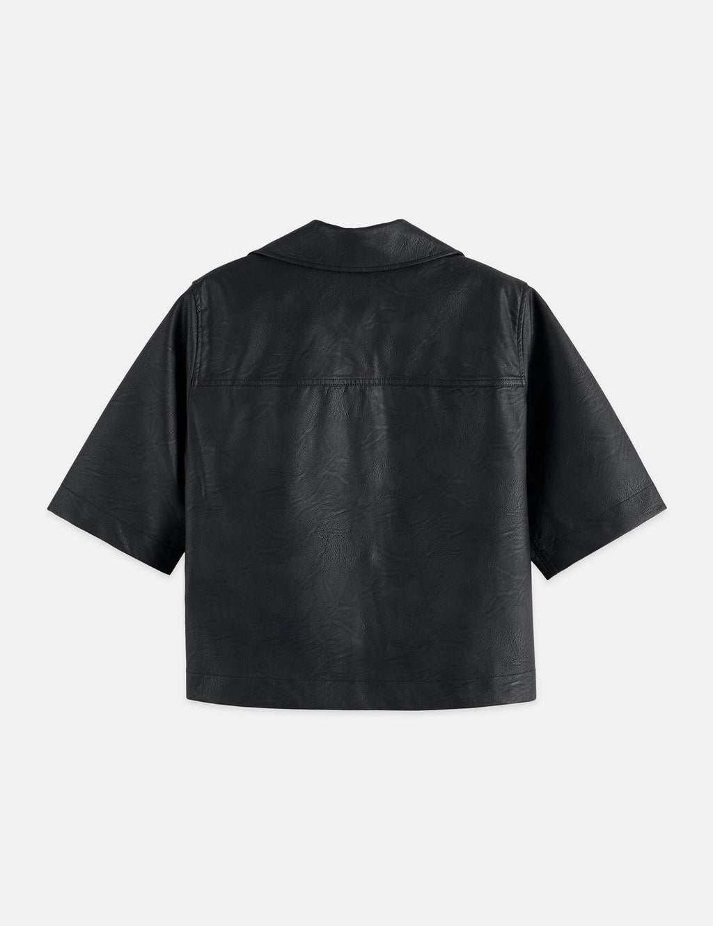 Chemise Faux Leather A-Line Sleeve - Meteorite