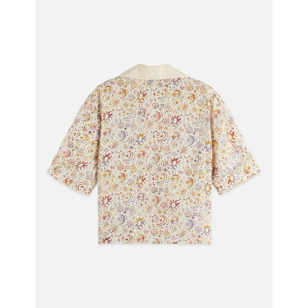 Chemise Printed Short Sleeve - Cosmic Sky Eggnog