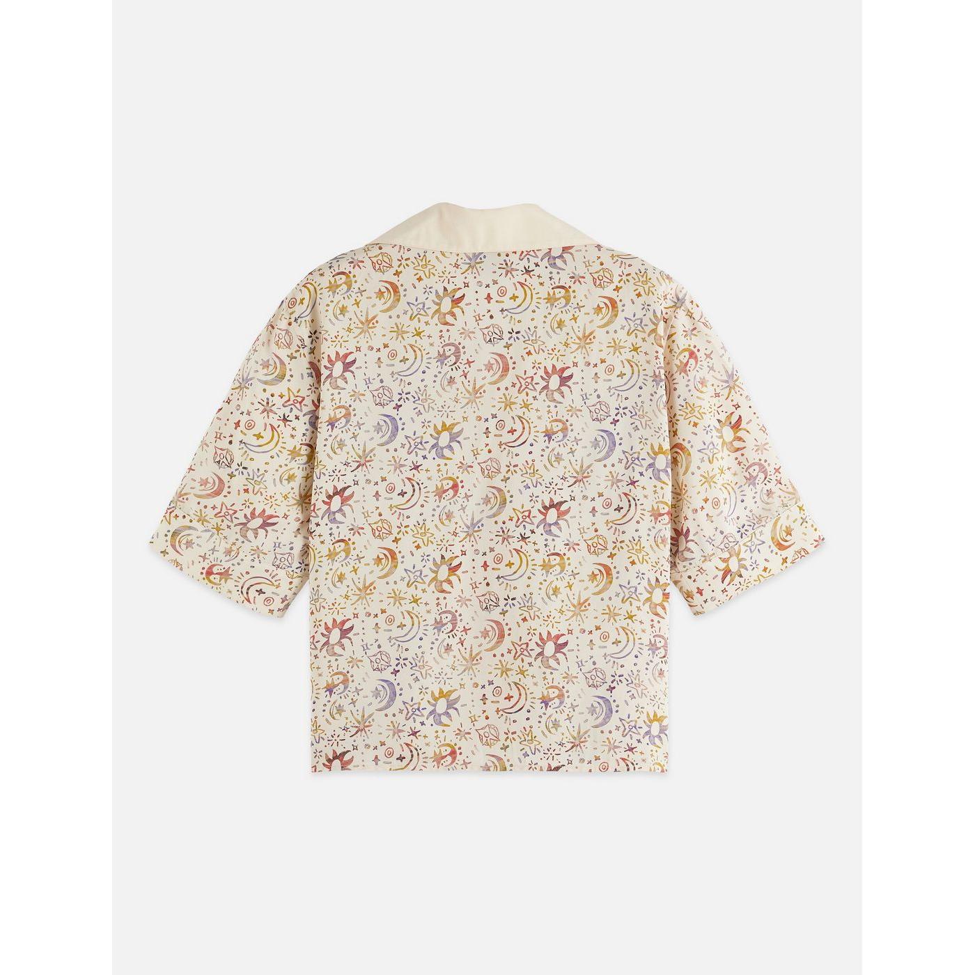Chemise Printed Short Sleeve - Cosmic Sky Eggnog