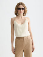 Core Jersey Woven Tank - Off White