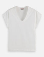 T-shirt Core Slub V-Neck - White
