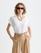 T-shirt Core Slub V-Neck - White