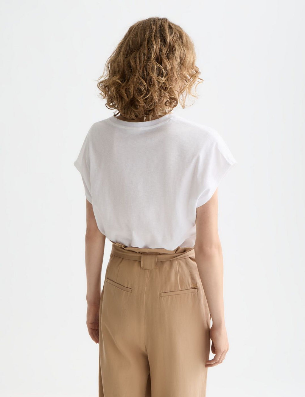 T-shirt Core Slub V-Neck - White